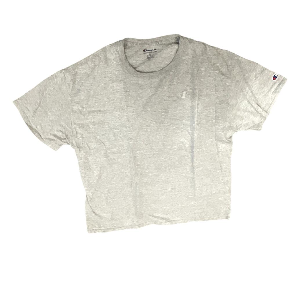 Champion T Shirt Women’s XL Gray Heritage Cropped Casual